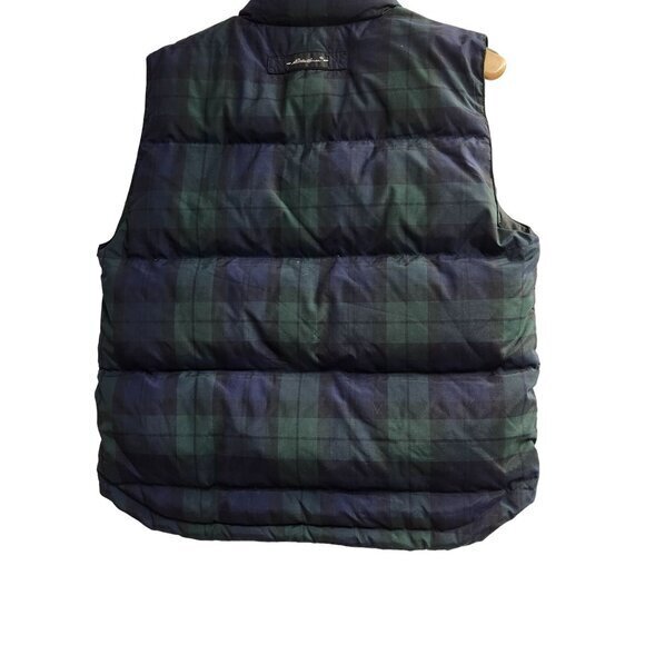 Eddie Bauer Womens Puffer Vest Plaid Zip Size Medium Pockets Blue GreenPre-Owned - Picture 2 of 13